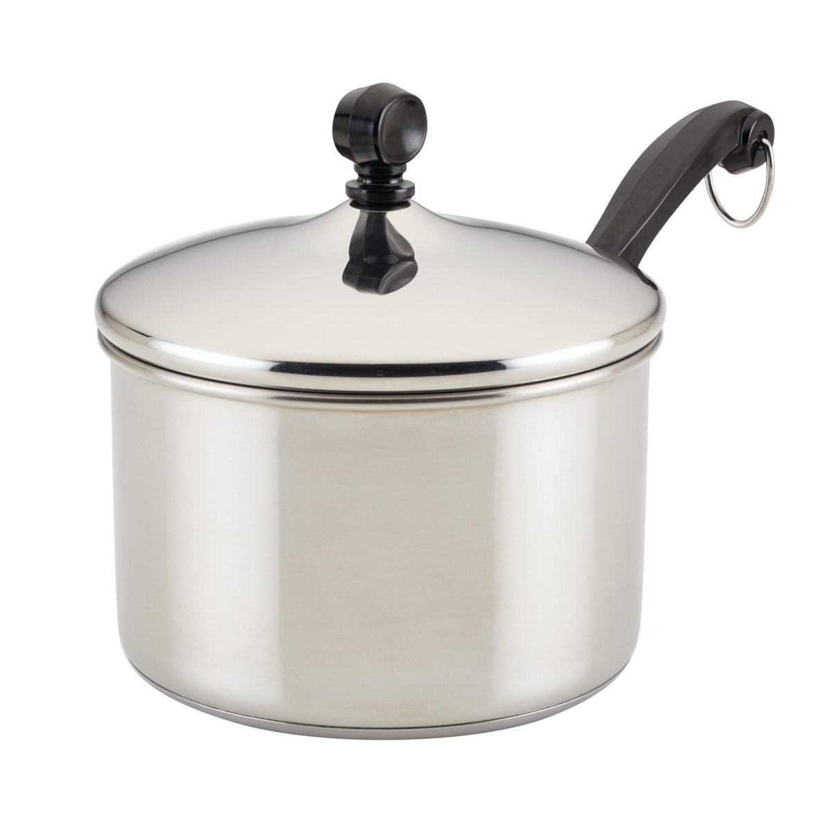 Farberware Classic Series Stainless Steel Sauce Pan with Lid, 2-Quart, Silver